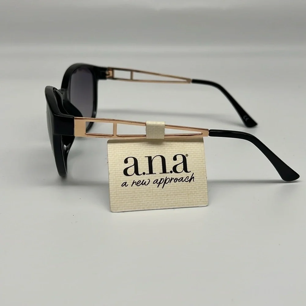 a.n.a Black Sunglasses with rose gold‎ tone temple detail